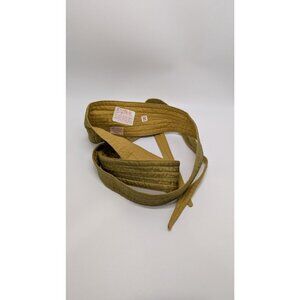 Charlie Girl Yellow/Green Silk Blend Tie Belt